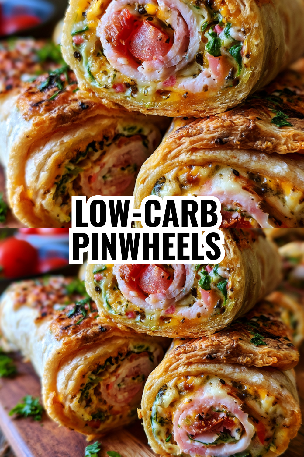 Low-Carb Pinwheels Using Lettuce Wraps Instead of Tortillas