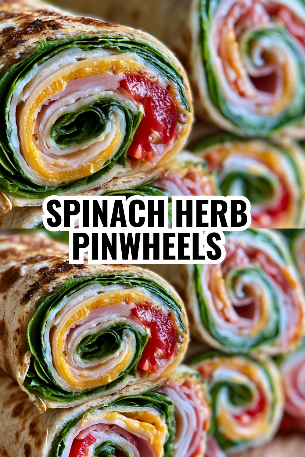 Spinach Herb Pinwheels with Turkey for Sneaky Veggie Lunch Ideas