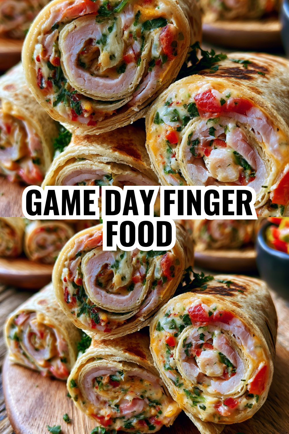 Game Day Turkey Pinwheels — The Easiest Finger Food Ever