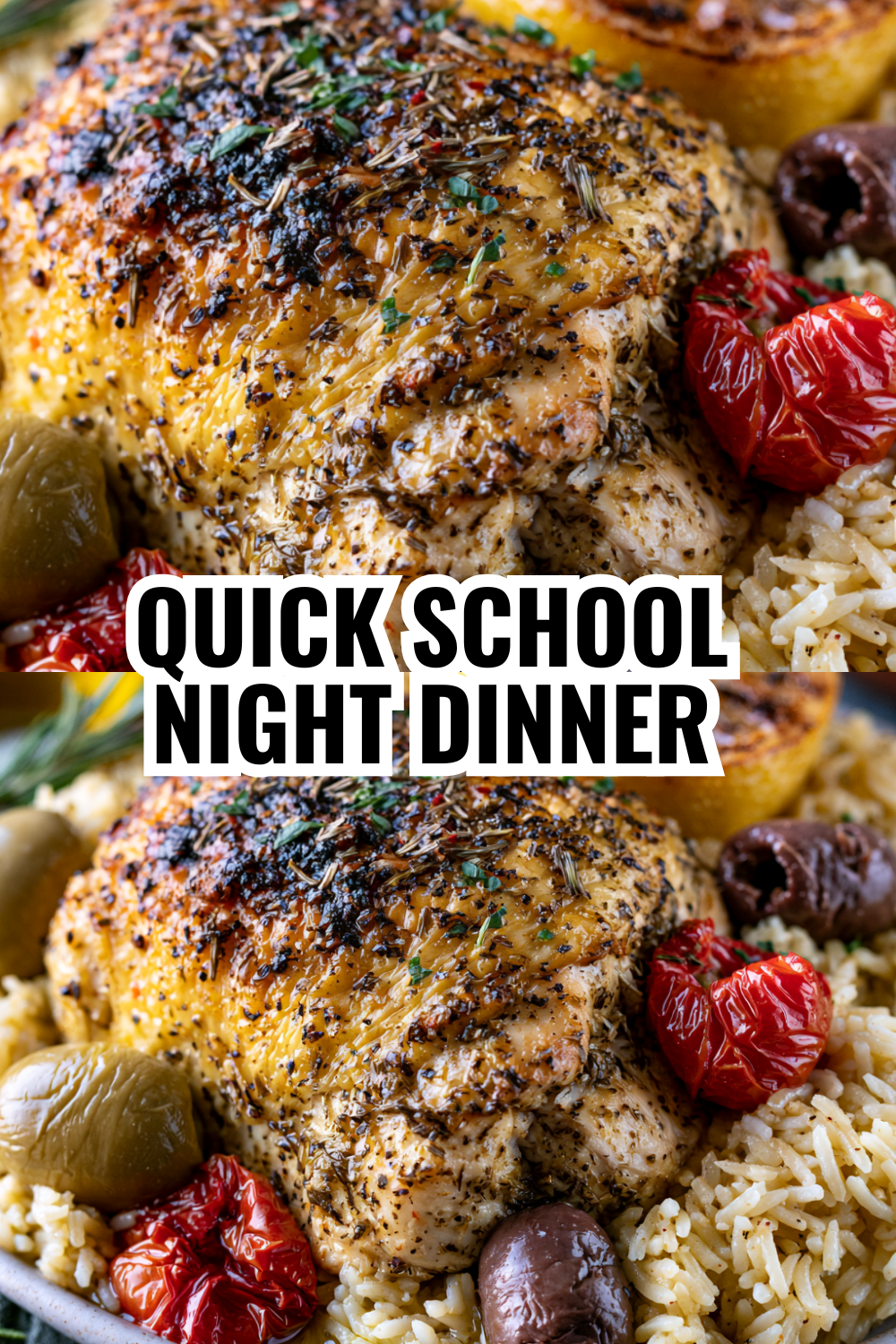 Sheet Pan Greek Lemon Chicken & Rice — School Night Dinner (Only One Pan to Wash!)