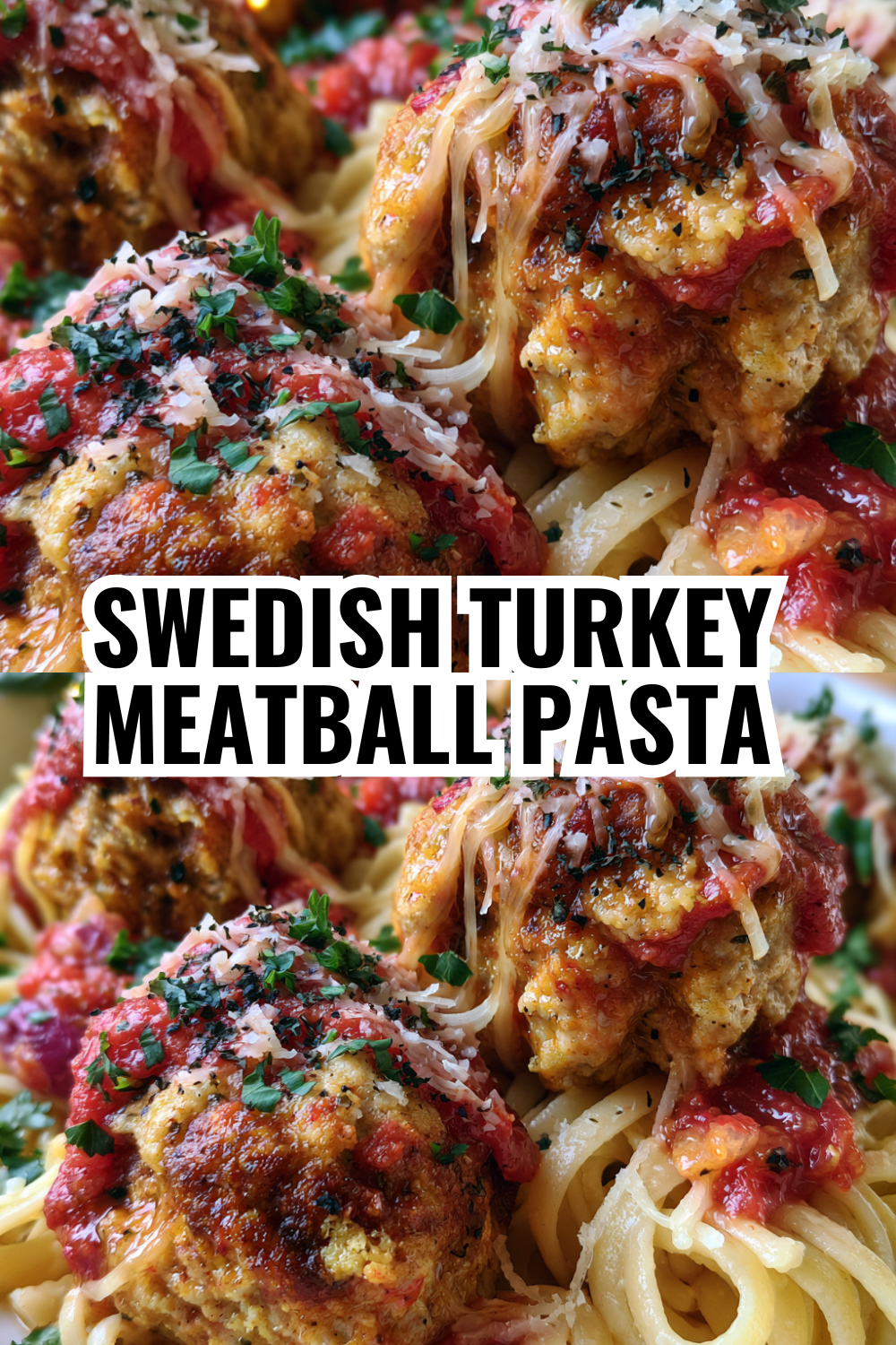 Swedish Turkey Meatball Pasta in Creamy Sauce — 30-Minute Meal