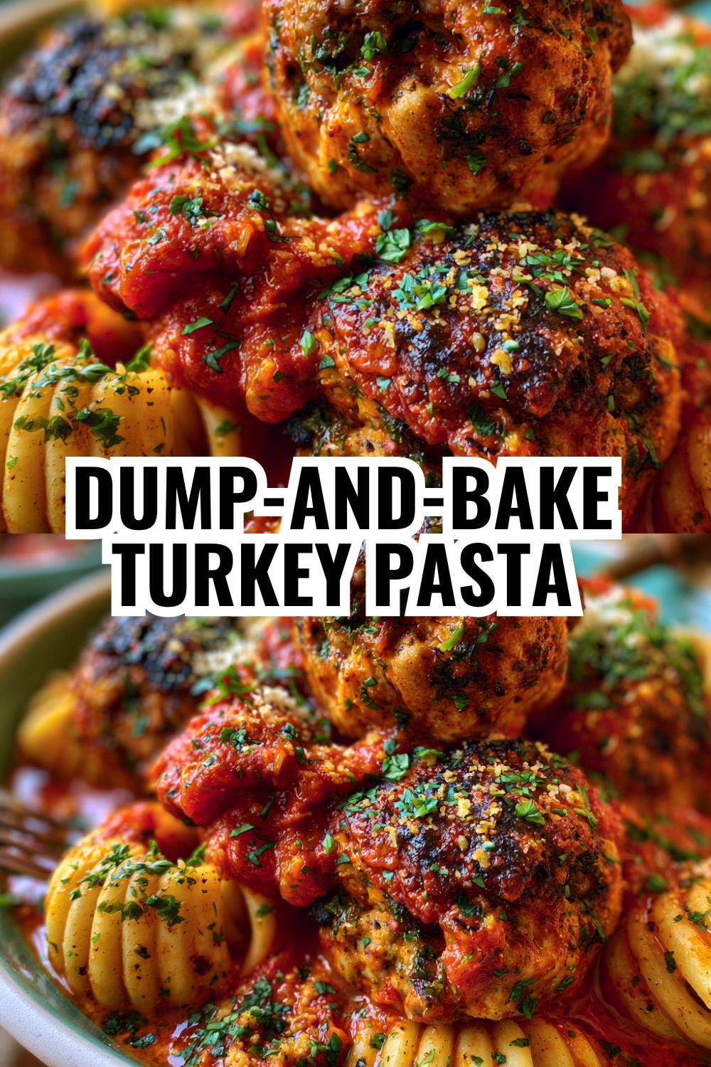 Dump-and-Bake Turkey Meatball Pasta — Dinner Done by 6pm