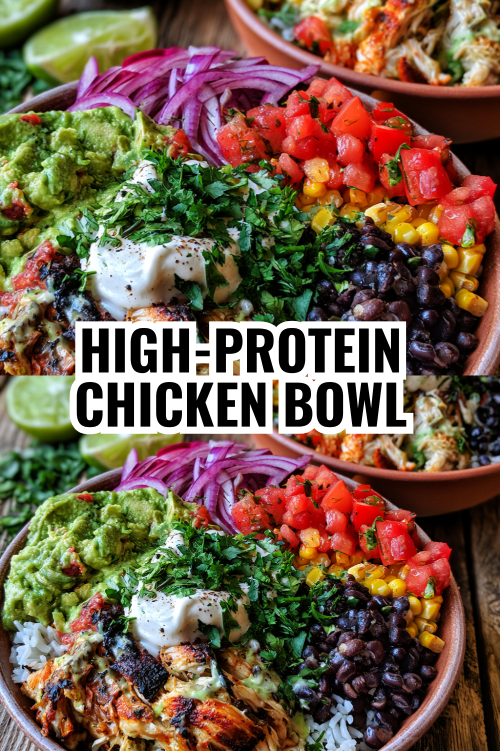 High-Protein Chicken Burrito Bowl (30g Protein Per Serving for Muscle Building)