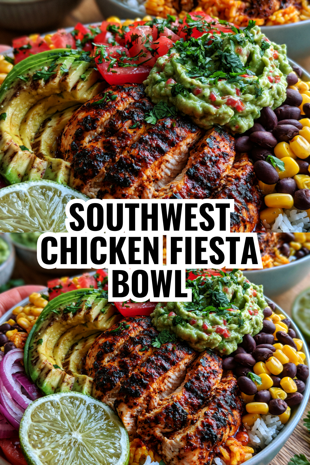 Southwest Chicken Fiesta Bowl (Colorful, Healthy, Perfect for Back-to-School Planning)