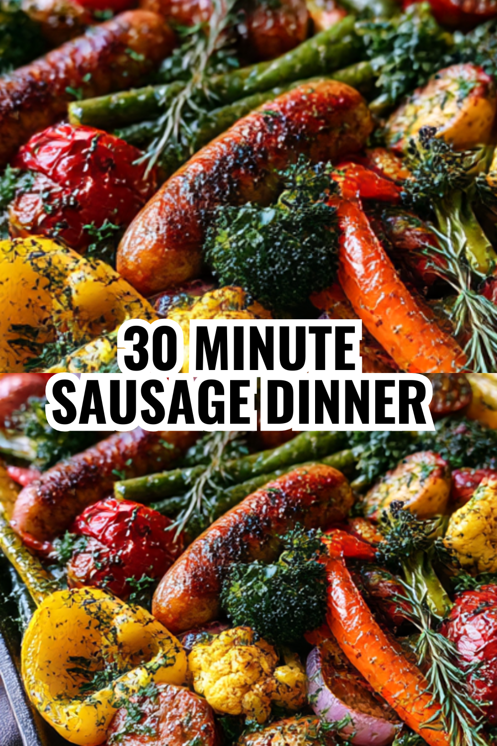 30 Minute Sausage Sheet Pan Dinner for After School Madness