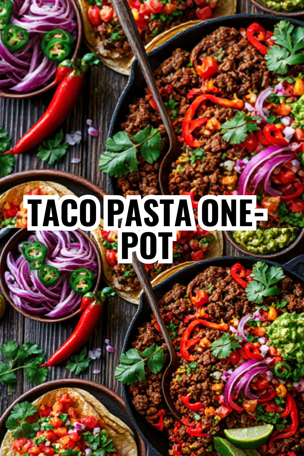 Taco Pasta One-Pot (Noodles Cook Right in the Seasoned Ground Beef Sauce)