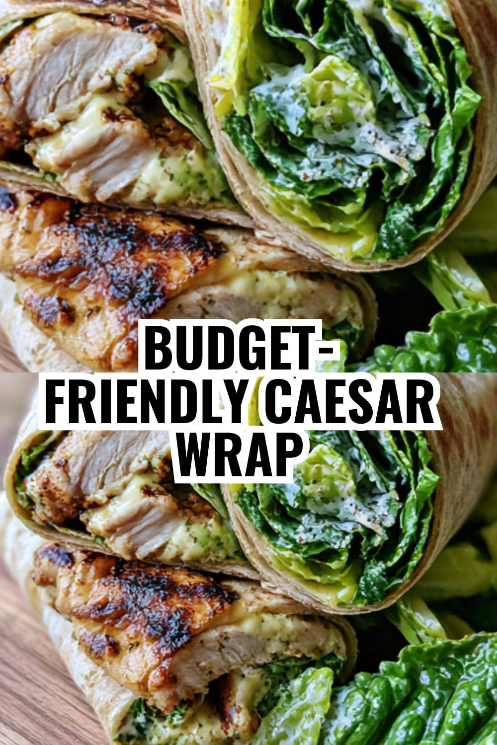 Pesto Chicken Caesar Wrap with Parmesan Crust (Game Changer!)