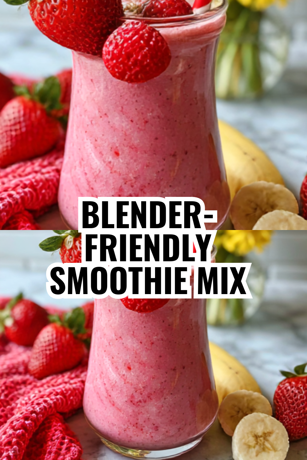 Blender-Friendly Strawberry Smoothie Mix (Even Old Blenders Work!)