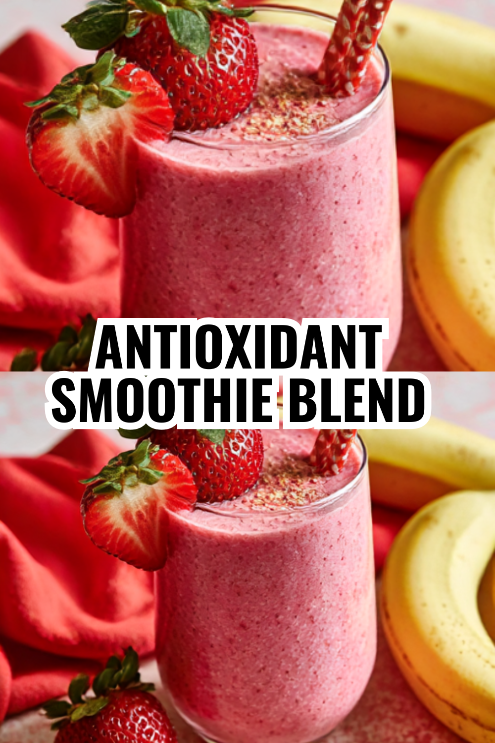 Antioxidant Smoothie Blend — Strawberry & Banana Power Combo
