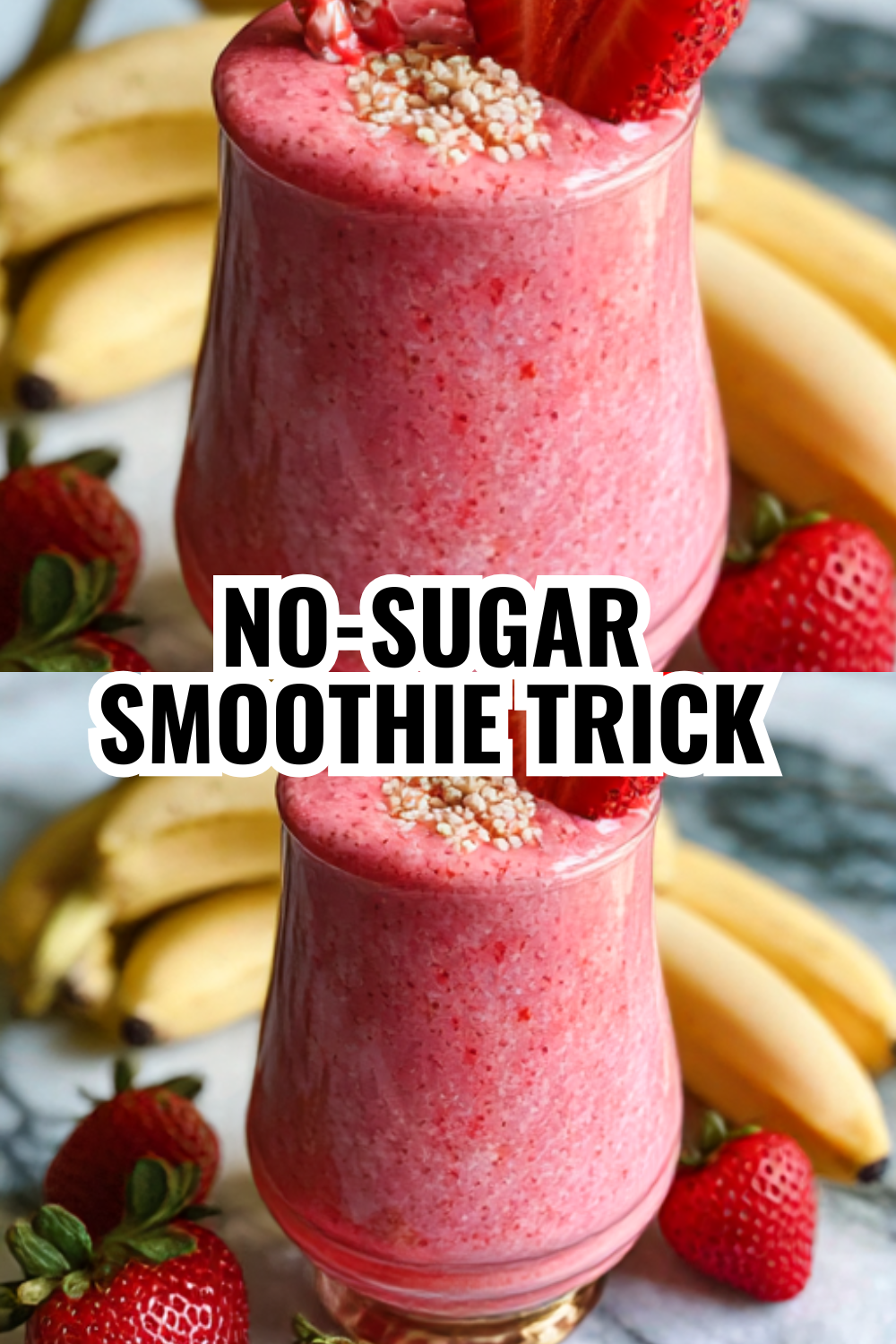 No-Sugar Strawberry Smoothie (Sweet from Fruit Alone!)