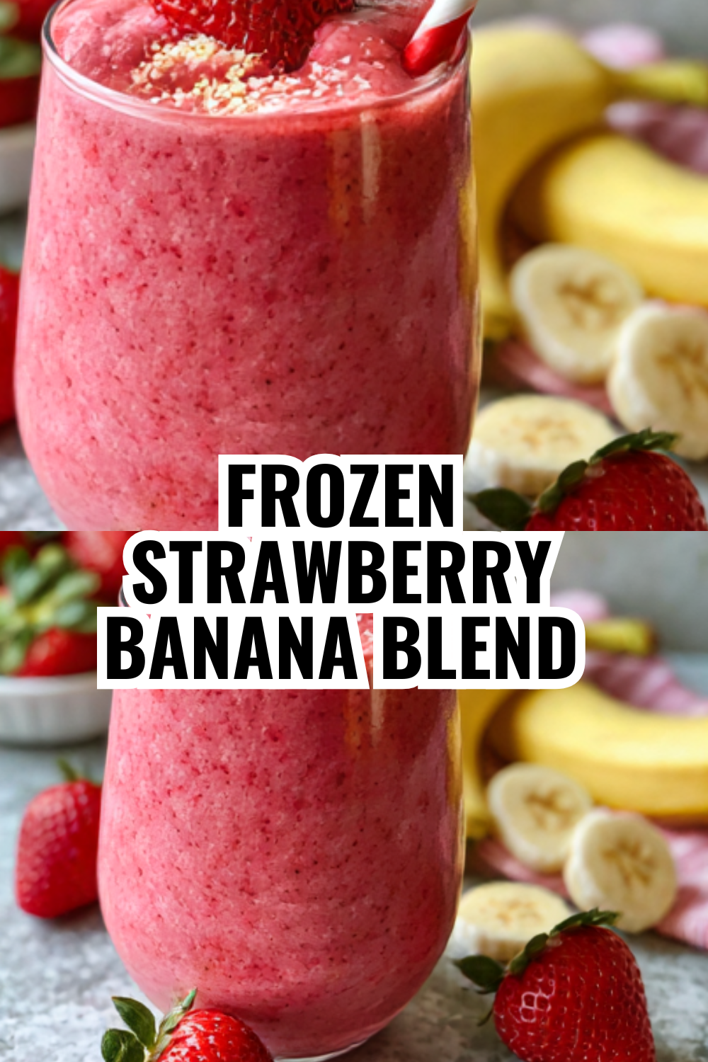 Frozen Strawberry Banana Smoothie Bowl (Restaurant-Quality at Home!)