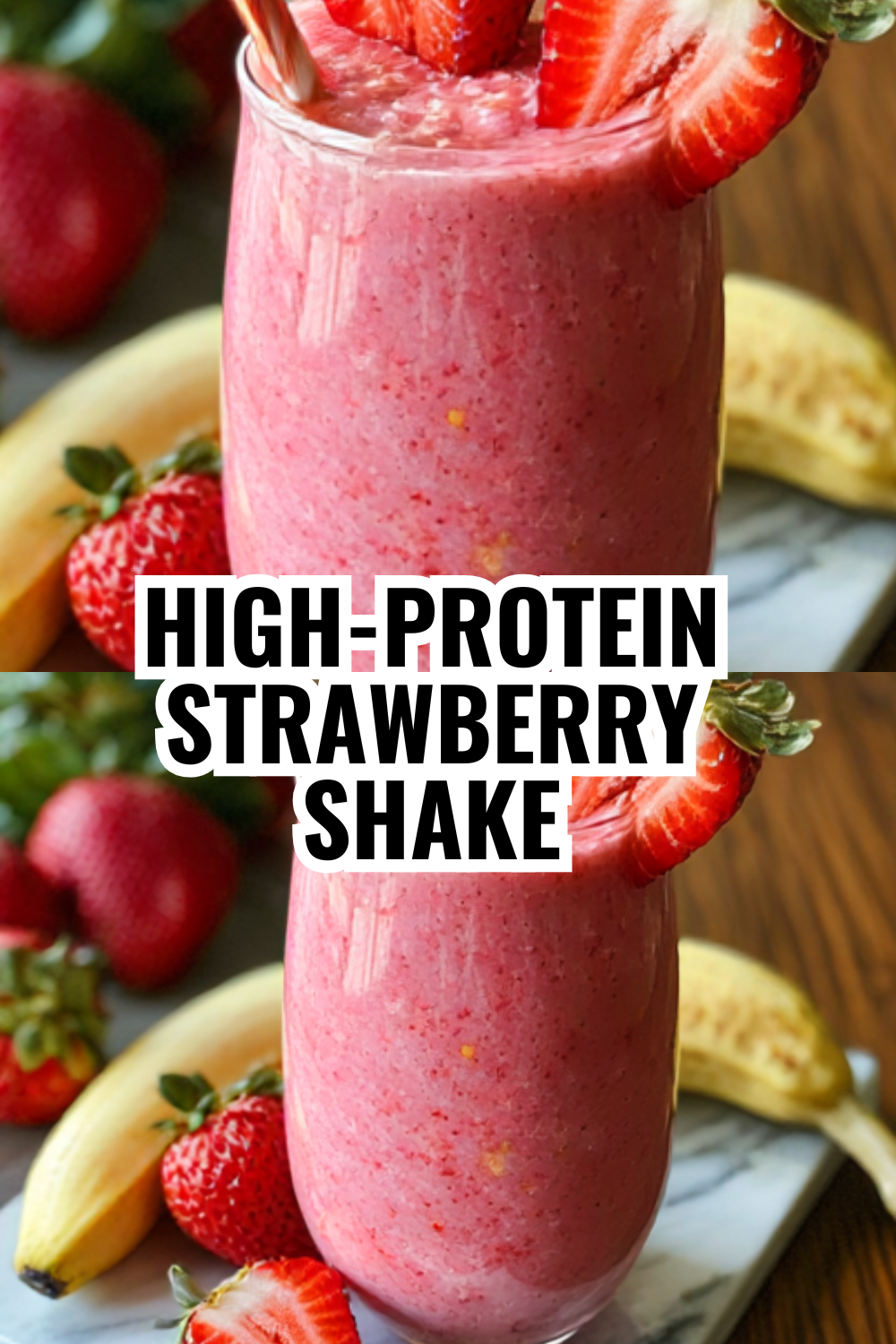 High-Protein Strawberry Banana Shake for Post-Workout Recovery