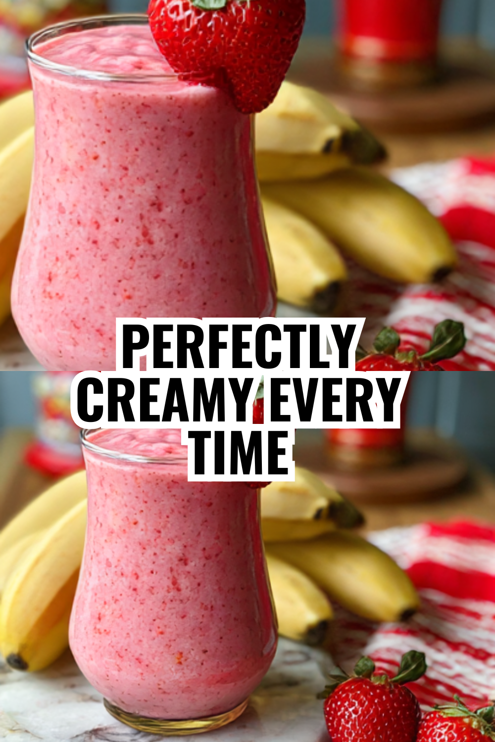 Perfectly Creamy Strawberry Smoothie (No Watery Texture!)