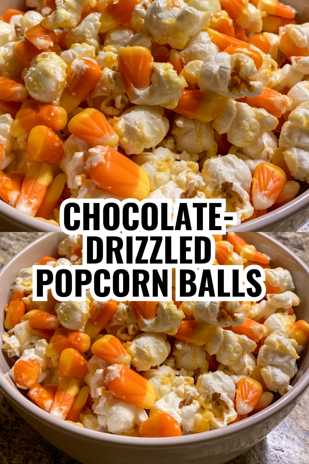 Chocolate-Drizzled Candy Corn Popcorn Balls — Fancy Halloween Treat Anyone Can Make