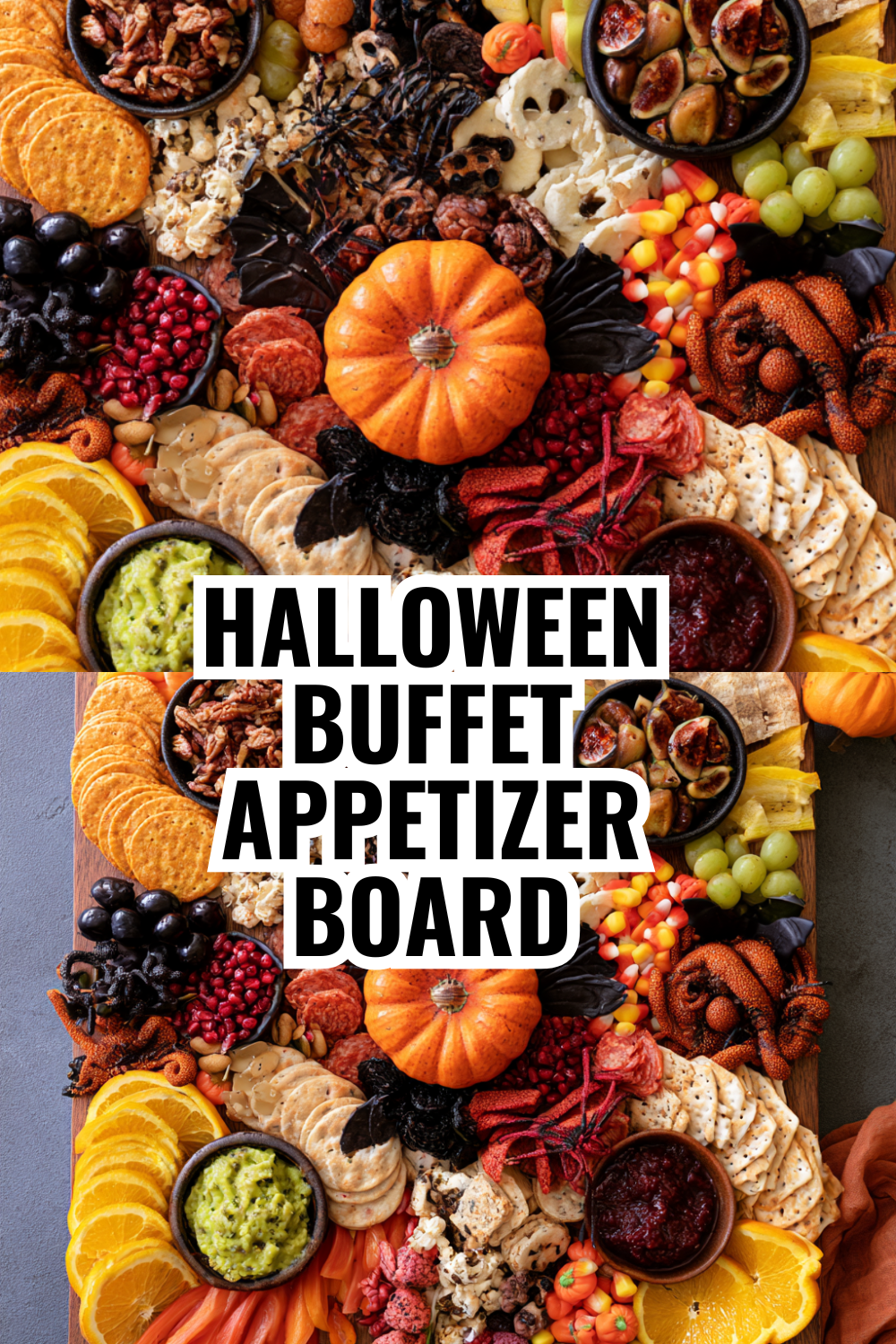 Halloween Buffet Appetizer Board Perfect for Sleepovers and Costume Parties