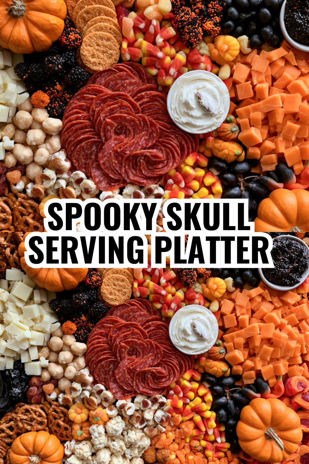 Spooky Skull Serving Platter — Easy Halloween Food Ideas for Entertaining at Home
