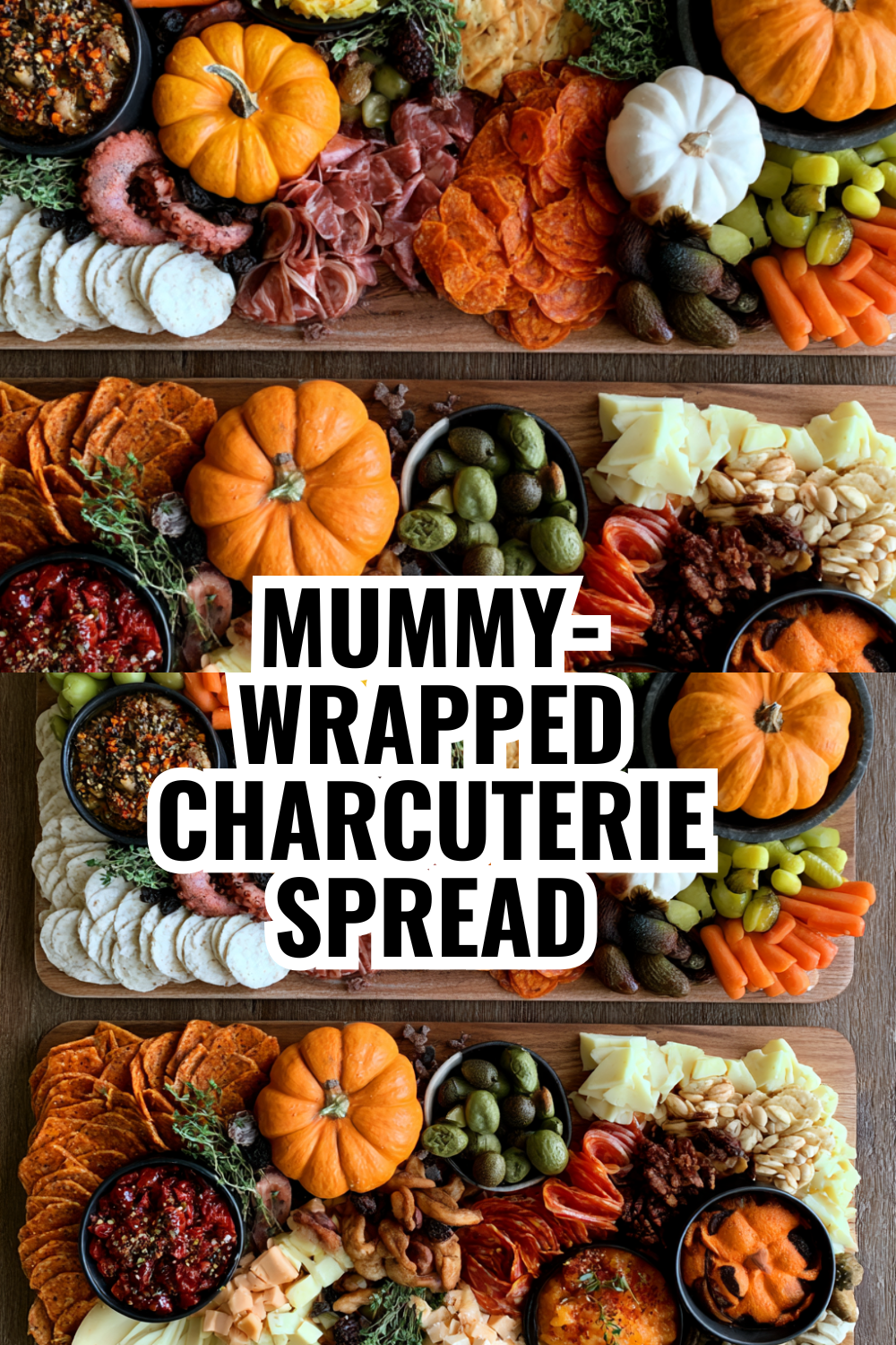 Mummy-Wrapped Charcuterie Spread — Fun Halloween Finger Foods That Wow Guests