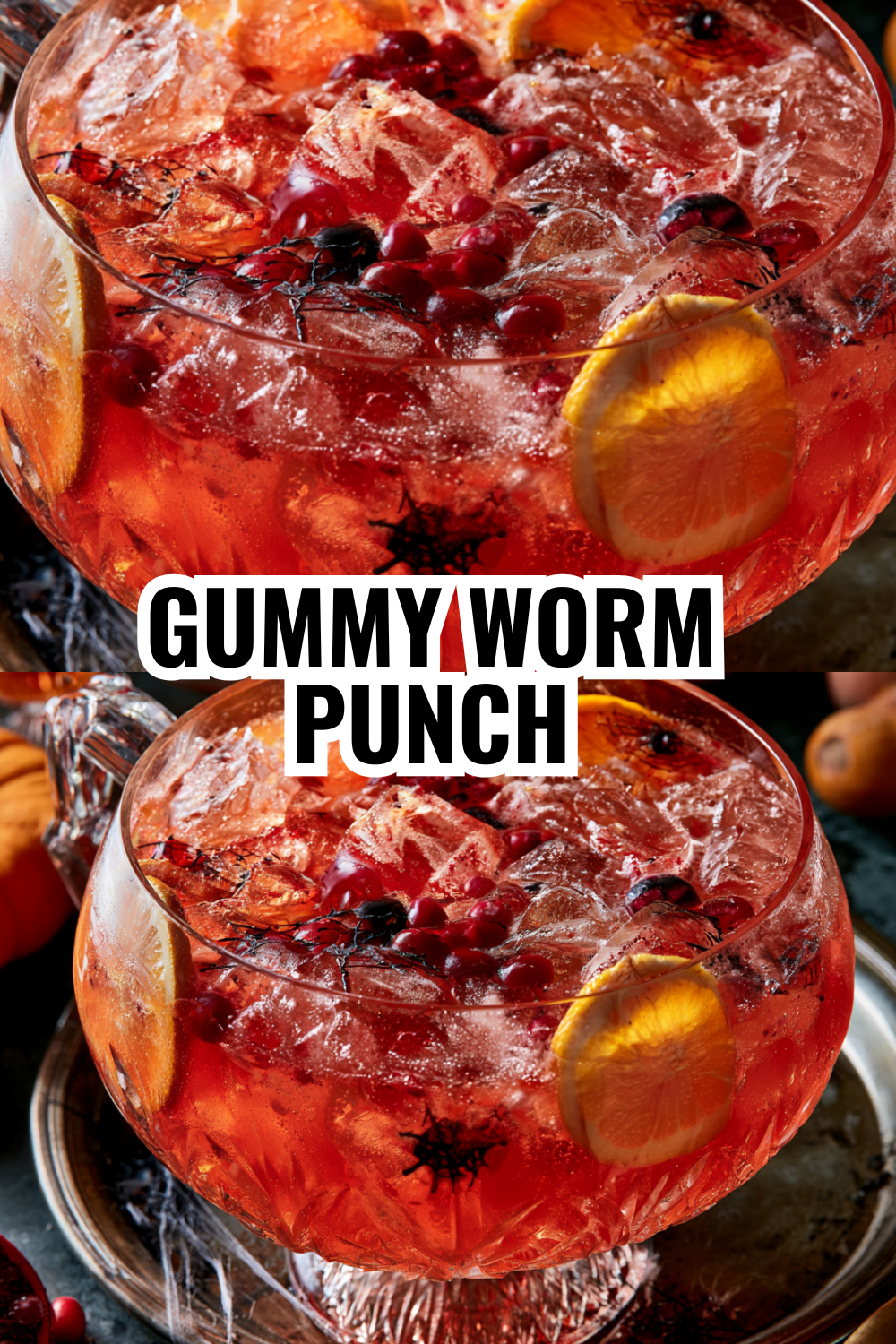Eyeball Punch with Blueberry Ice Cubes — Creepy Halloween Party Drink