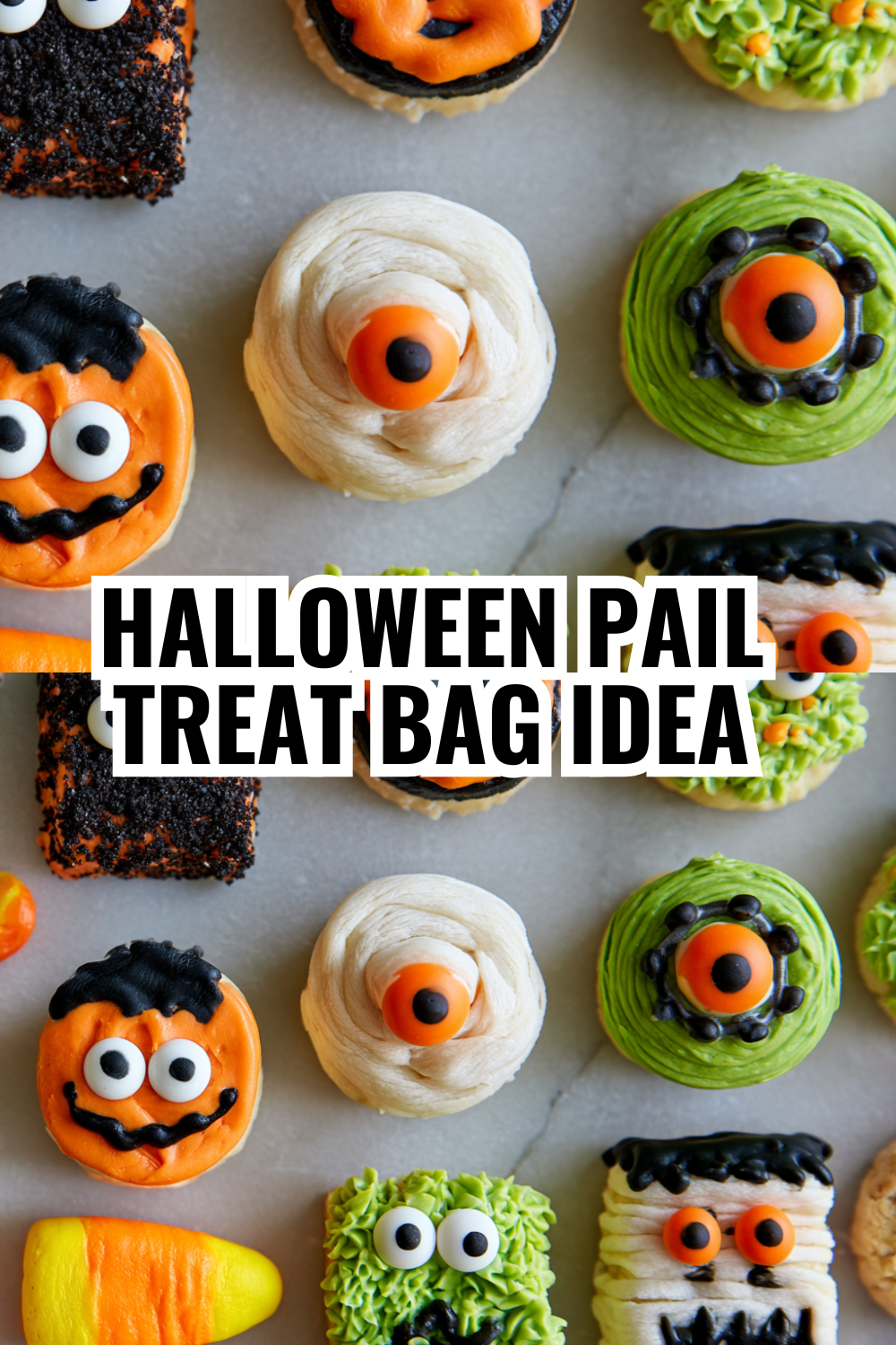 Mini Pumpkin Pail Halloween Treat Bags Filled with Goodies