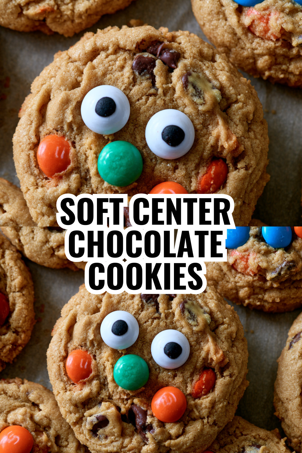 Soft Center Chocolate Monster Cookies (The Secret is Underbaking)