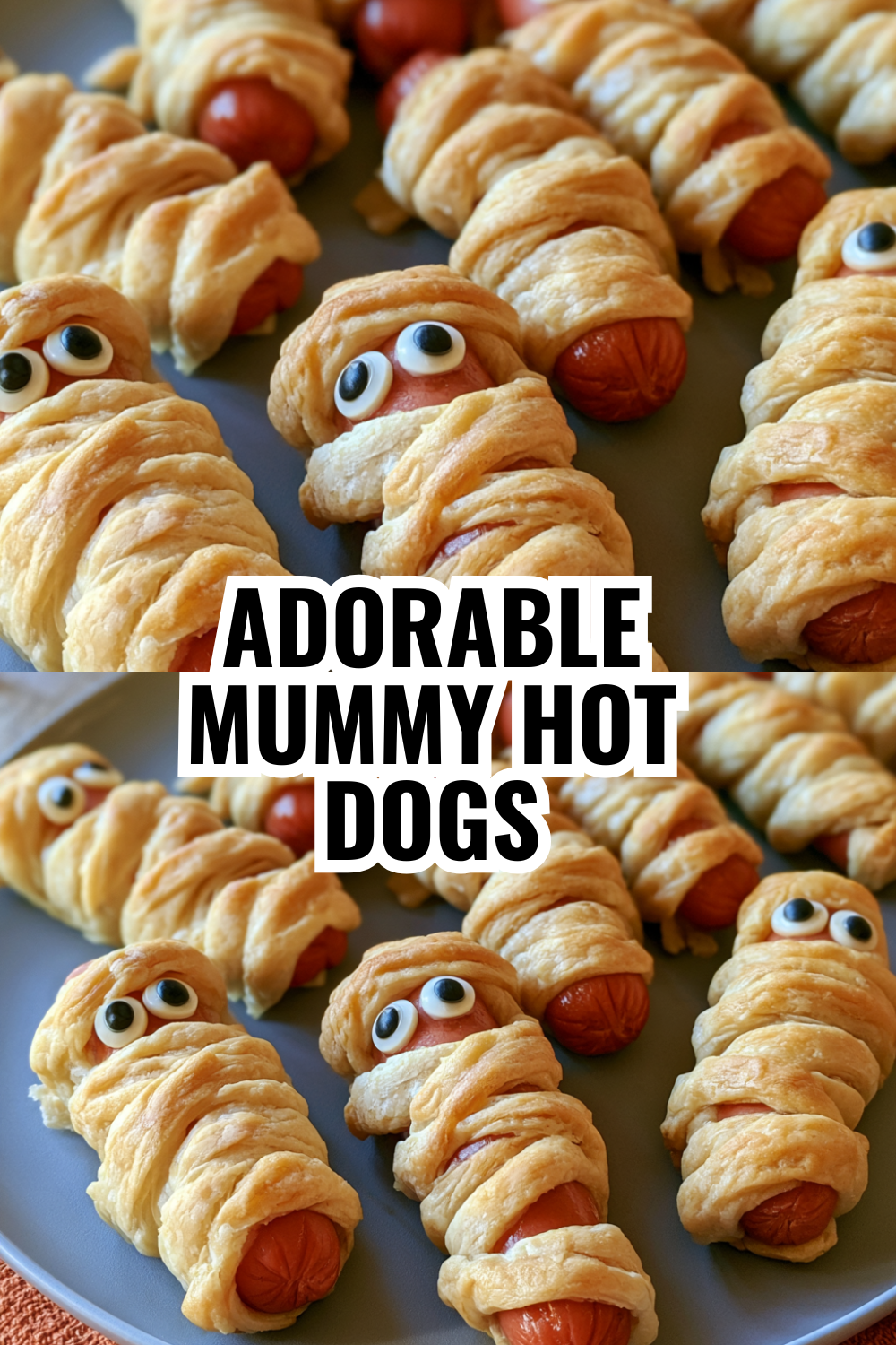 Adorable Mummy Hot Dogs with Candy Eyes — So Easy!