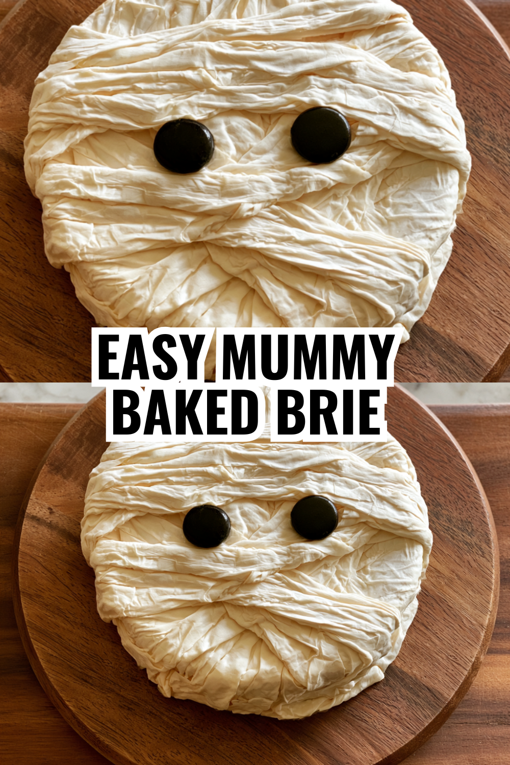 Easy Mummy Baked Brie — Perfect Halloween Appetizer Your Guests Will Love
