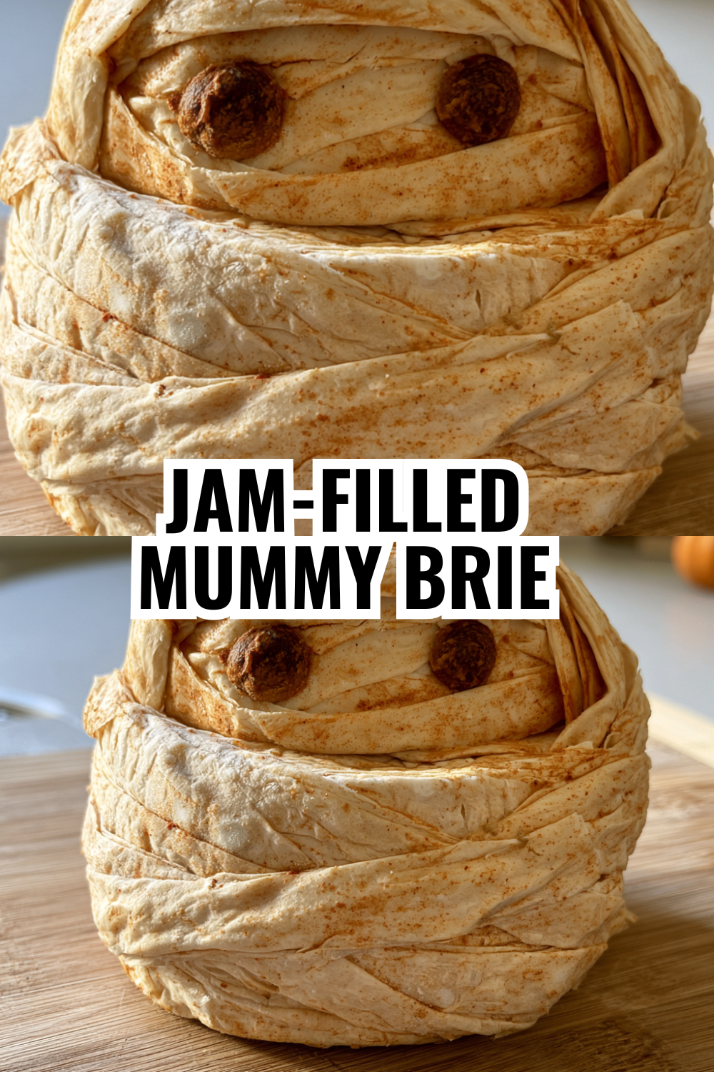 Jam-Filled Mummy Brie Cheese — Savory-Sweet Halloween Party Winner