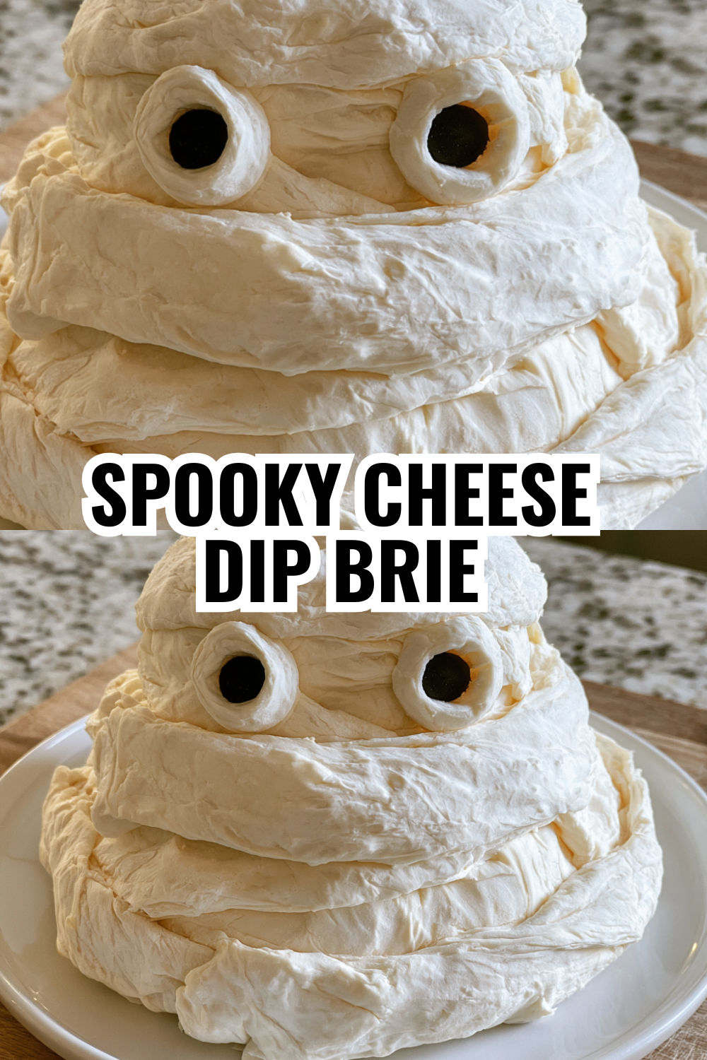Spooky Cheese Dip Baked Brie — Perfect for Halloween Entertaining