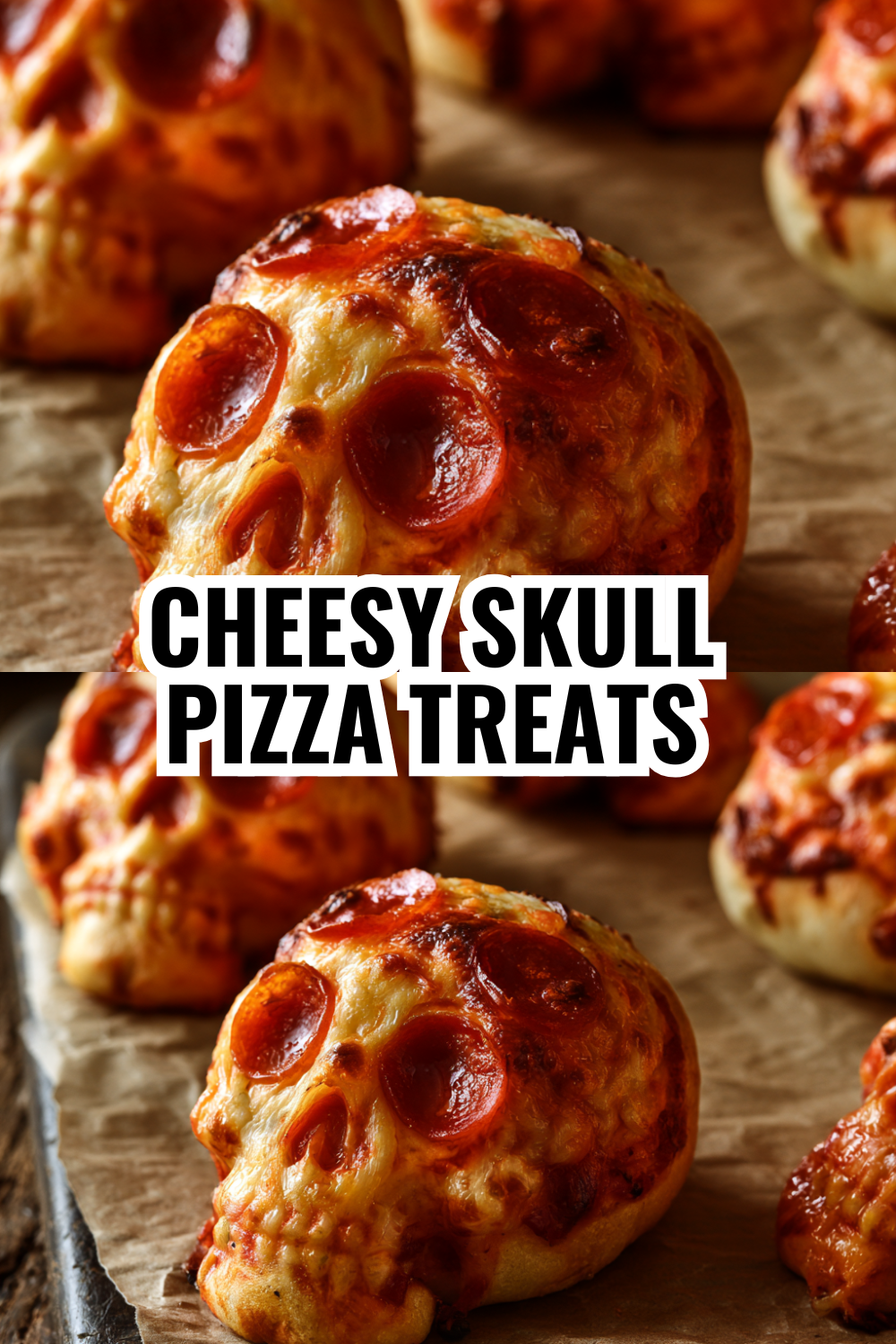 Spooky Pepperoni Skull Pizza Bites Perfect for Movie Night