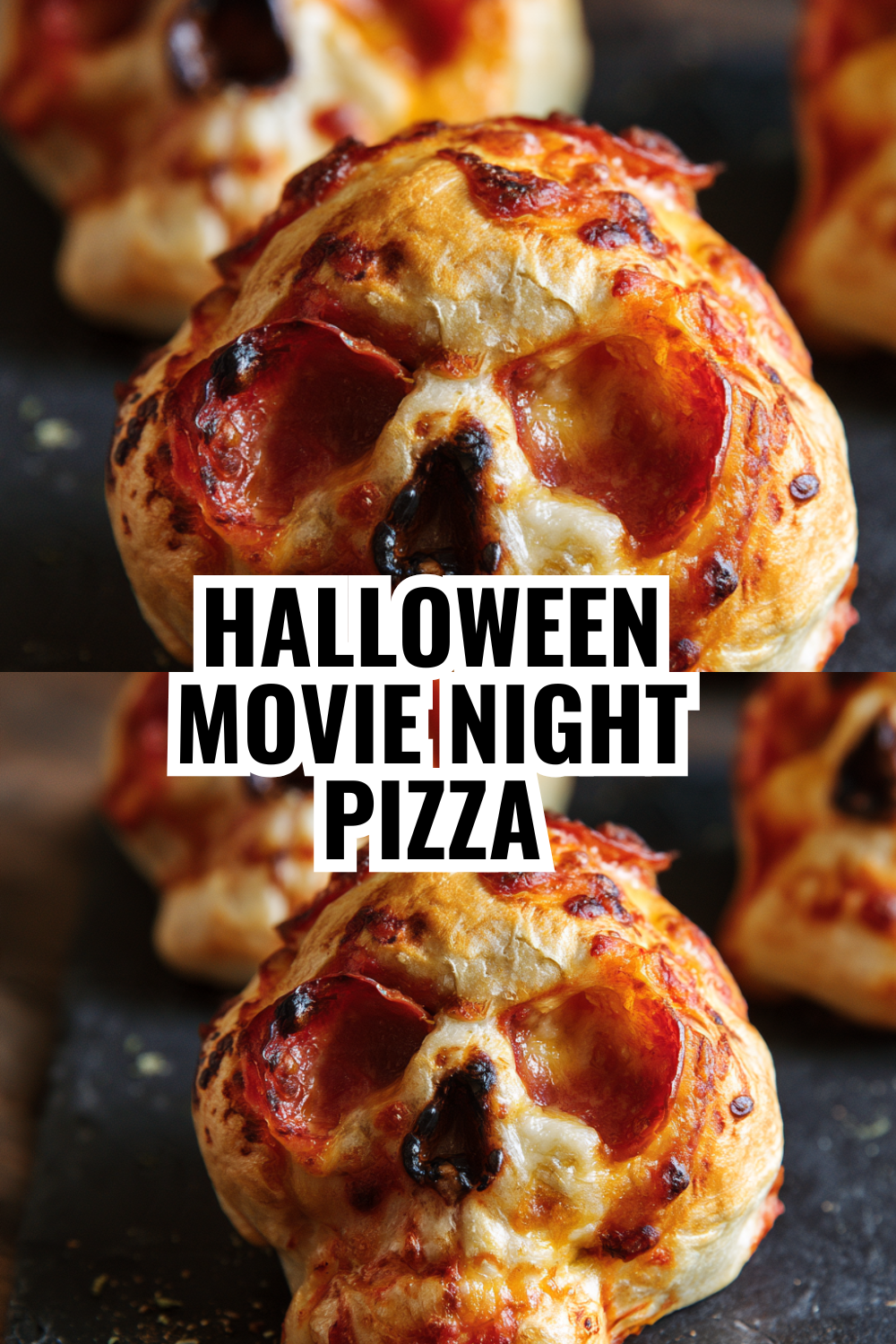 Halloween Movie Night Food — Cheesy Skull Pizza Everyone Wants