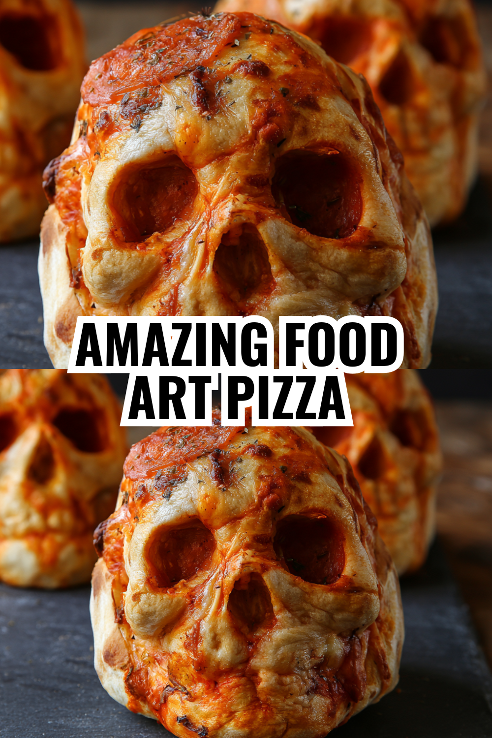 Creepy Skull Pizza Bites Perfect for Halloween Dinners and Potlucks