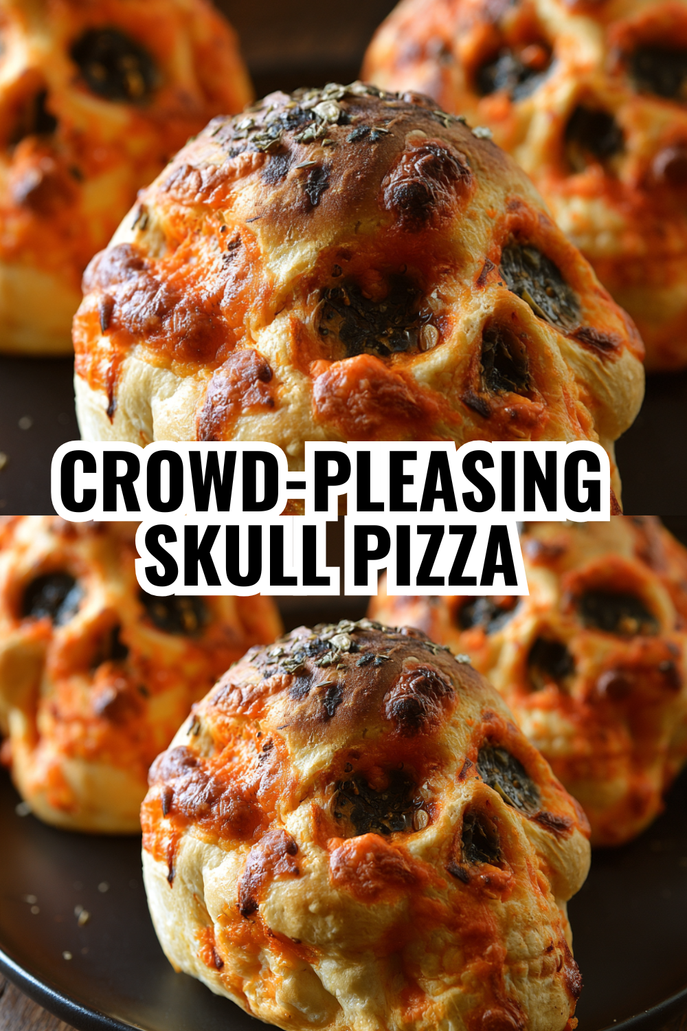 Halloween Party Pizza Skulls — Make Them Ahead and Freeze