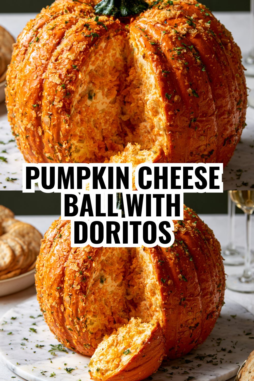 Pumpkin Cheese Ball With Doritos — Crunchy Fall Appetizer
