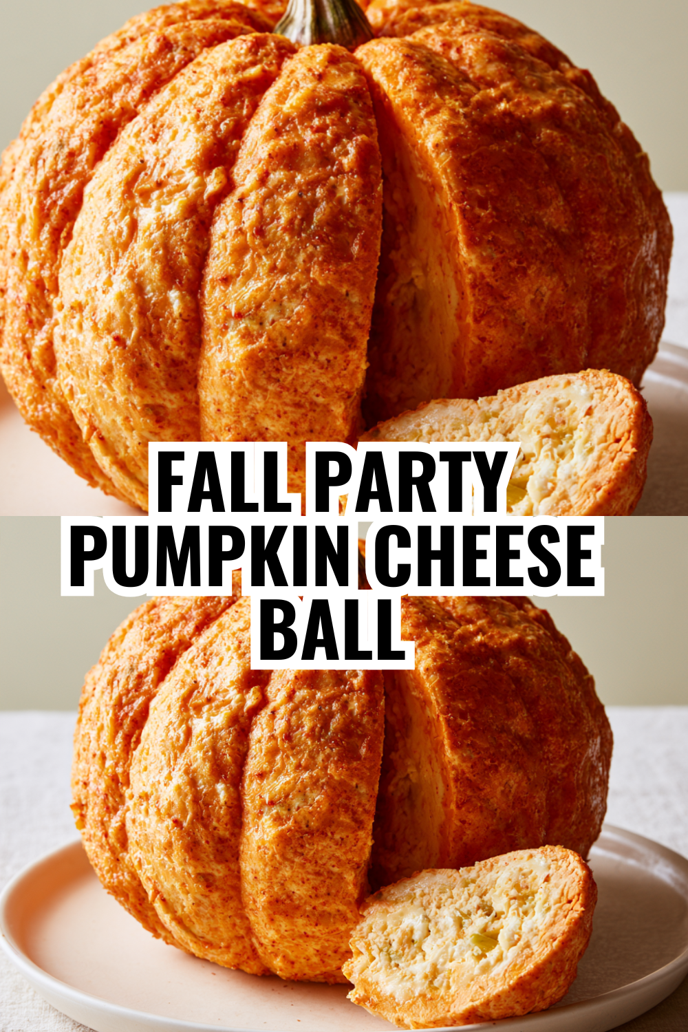 Fall Entertaining Pumpkin Shaped Cheese Ball (Restaurant-Quality at Home!)