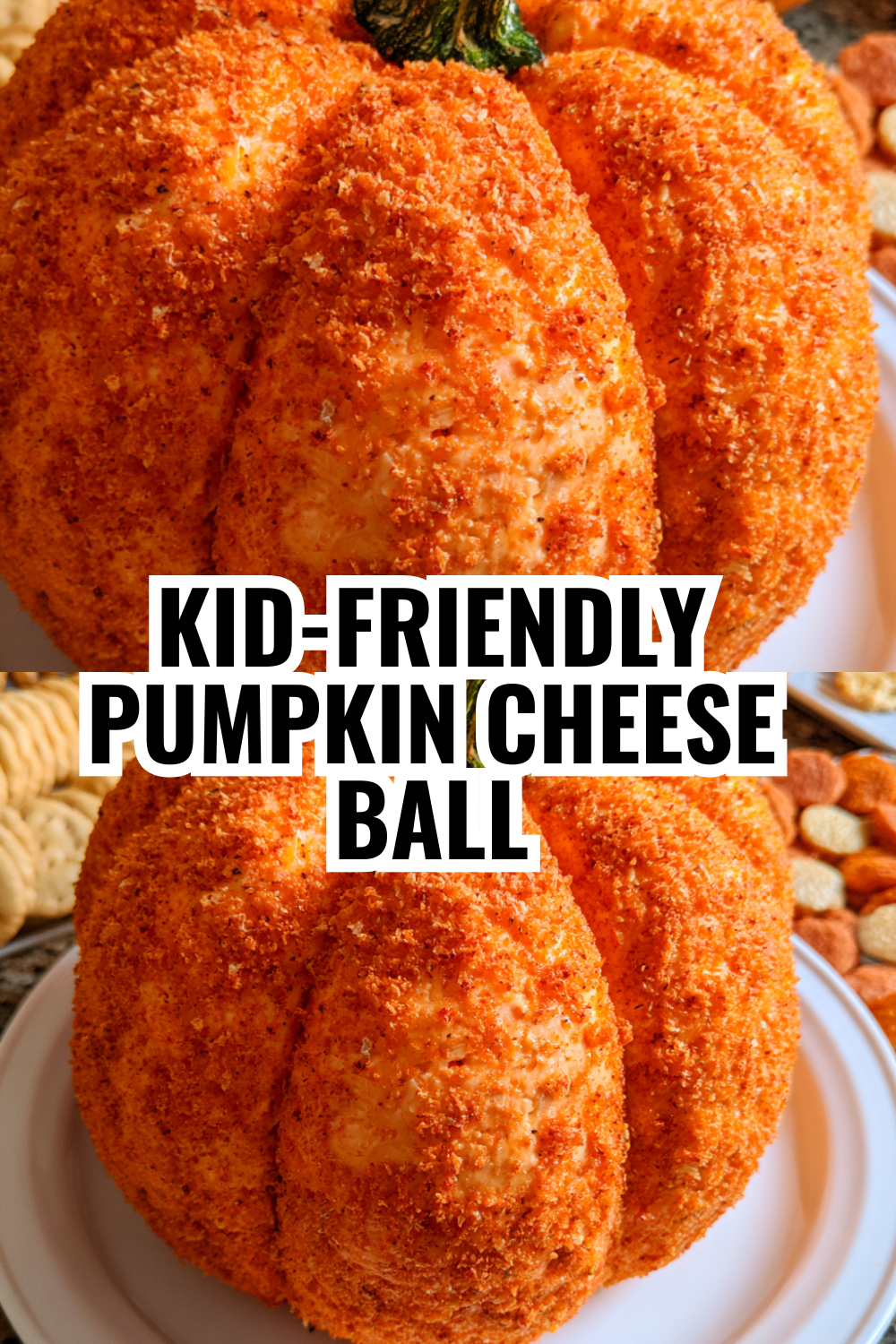 Kid-Friendly Pumpkin Cheese Ball — Fun Halloween Appetizer