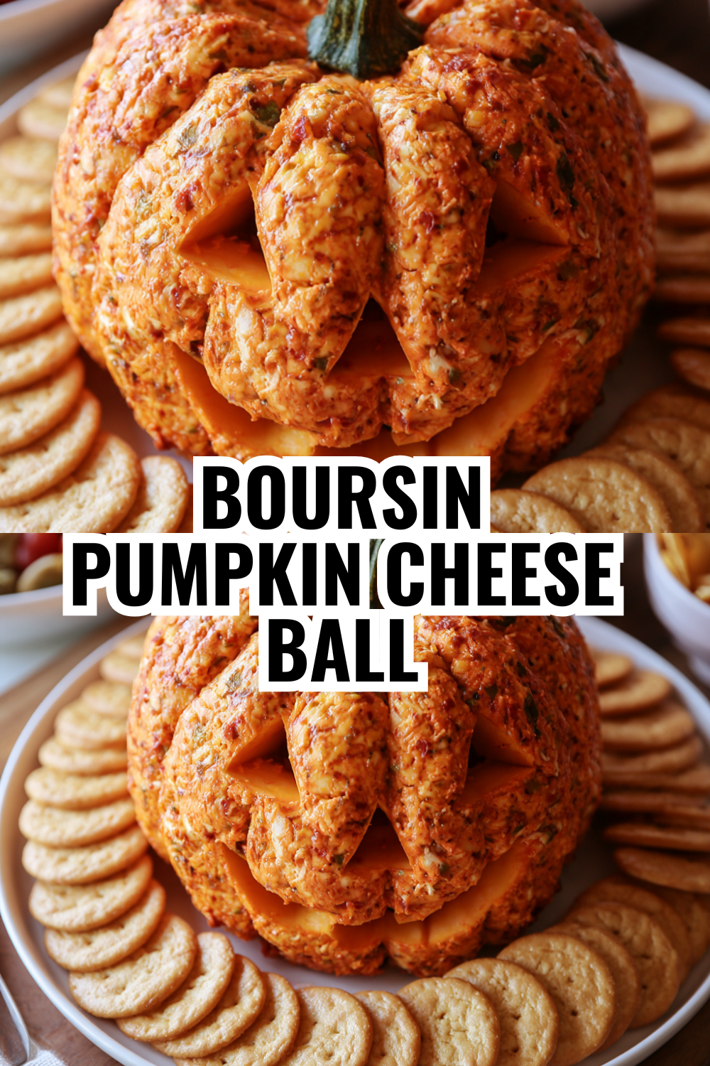 Boursin Herb Pumpkin Cheese Ball — Gourmet Fall Appetizer