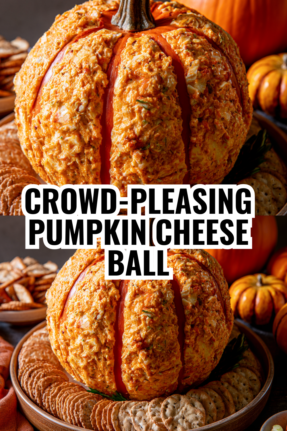 Crowd-Pleasing Pumpkin Shaped Cheese Ball for Holiday Parties