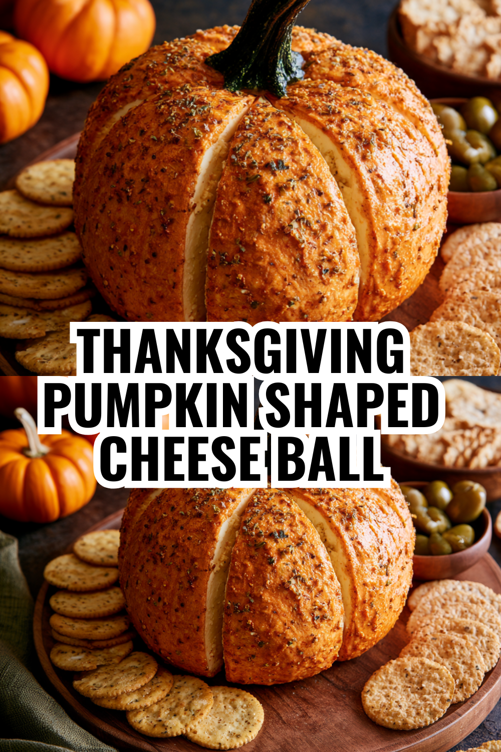 Thanksgiving Potluck Pumpkin Cheese Ball — Showstopper Appetizer