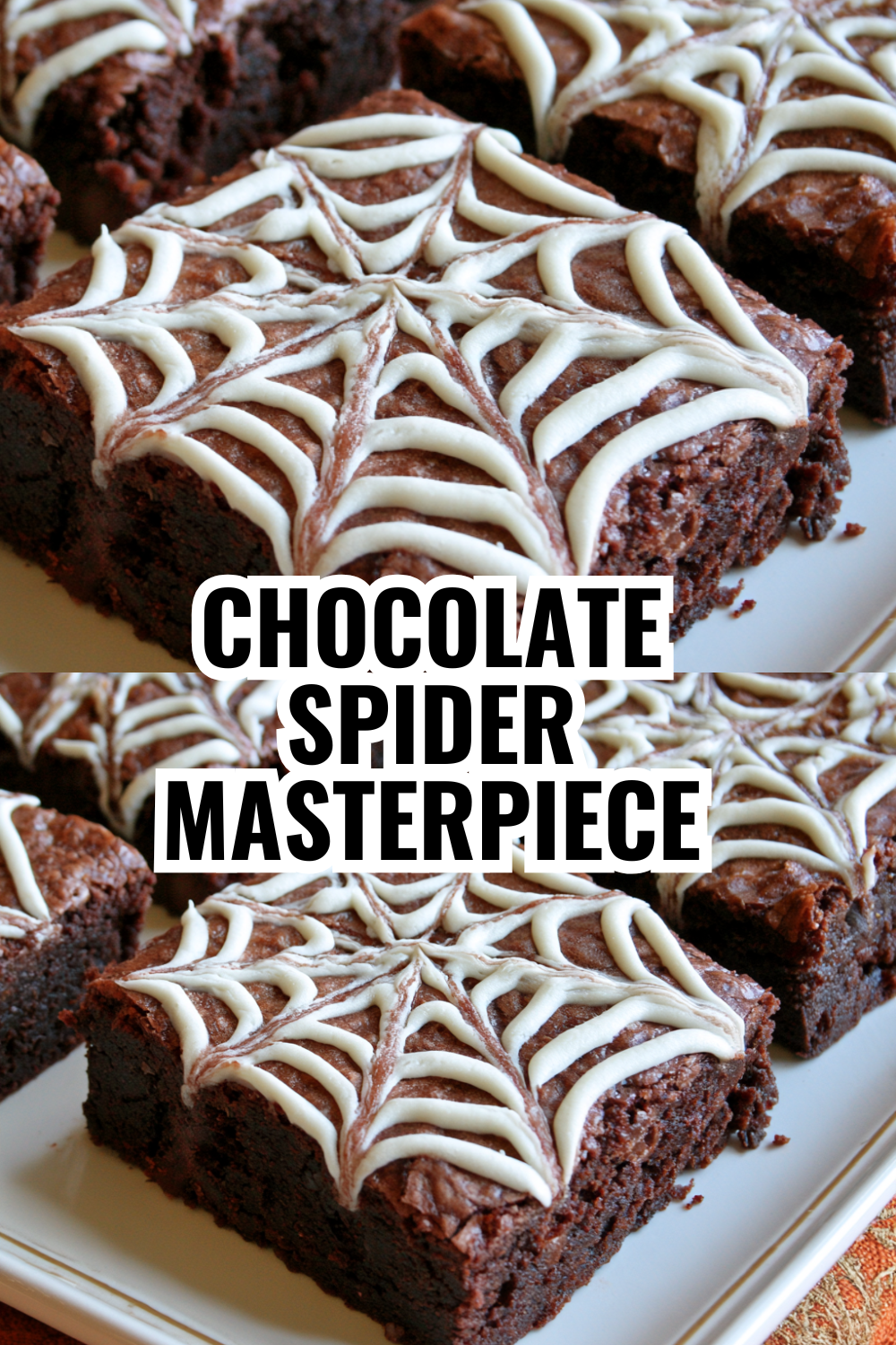 Halloween Brownie Designs — Marshmallow Spiderweb Technique That Works Every Single Time