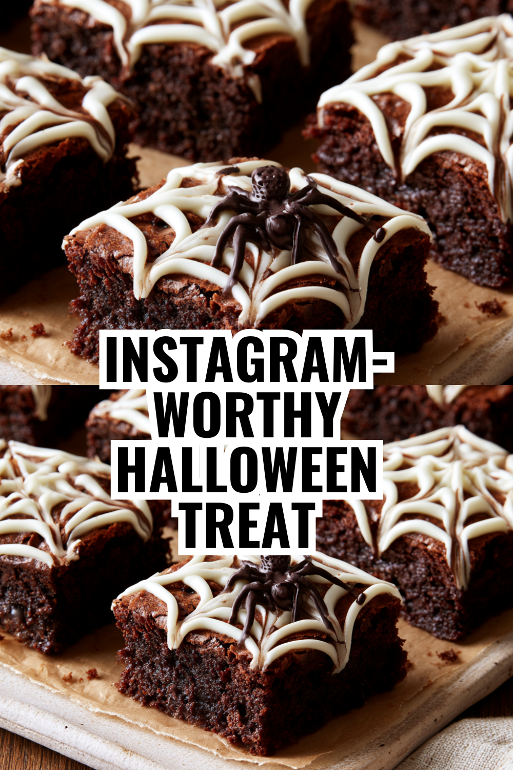 Movie Night Halloween Brownies — Spiderweb Design That Looks Professional But Is Super Simple