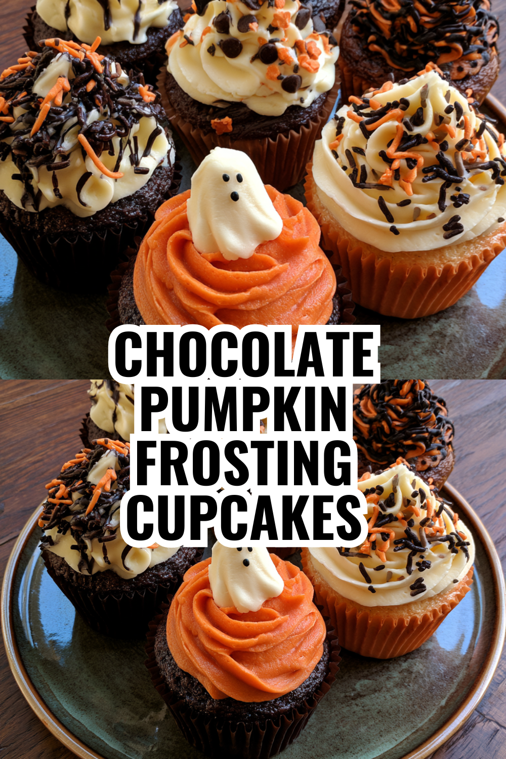 Chocolate Cupcakes with Pumpkin Frosting — Fall Flavor Favorite