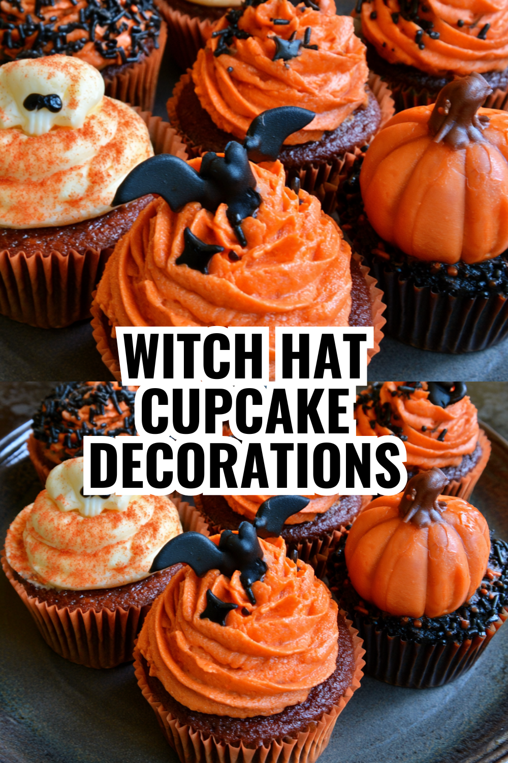 Witch Hat Cupcake Decorations — Cute Halloween Party Food Idea
