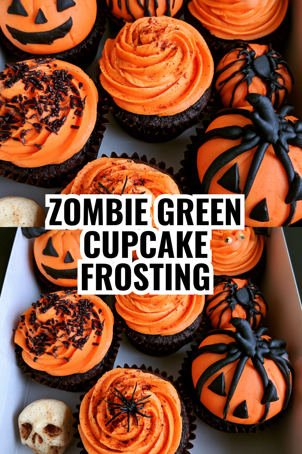 Zombie Green Frosting Cupcakes — Creepy Color Technique Tutorial