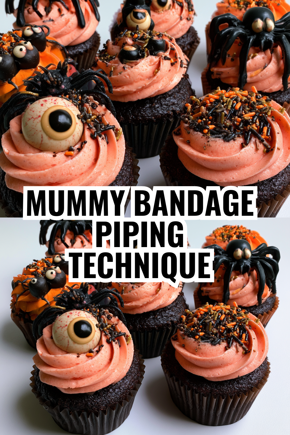 Mummy Bandage Piping Technique — Frosting Decorating for Halloween