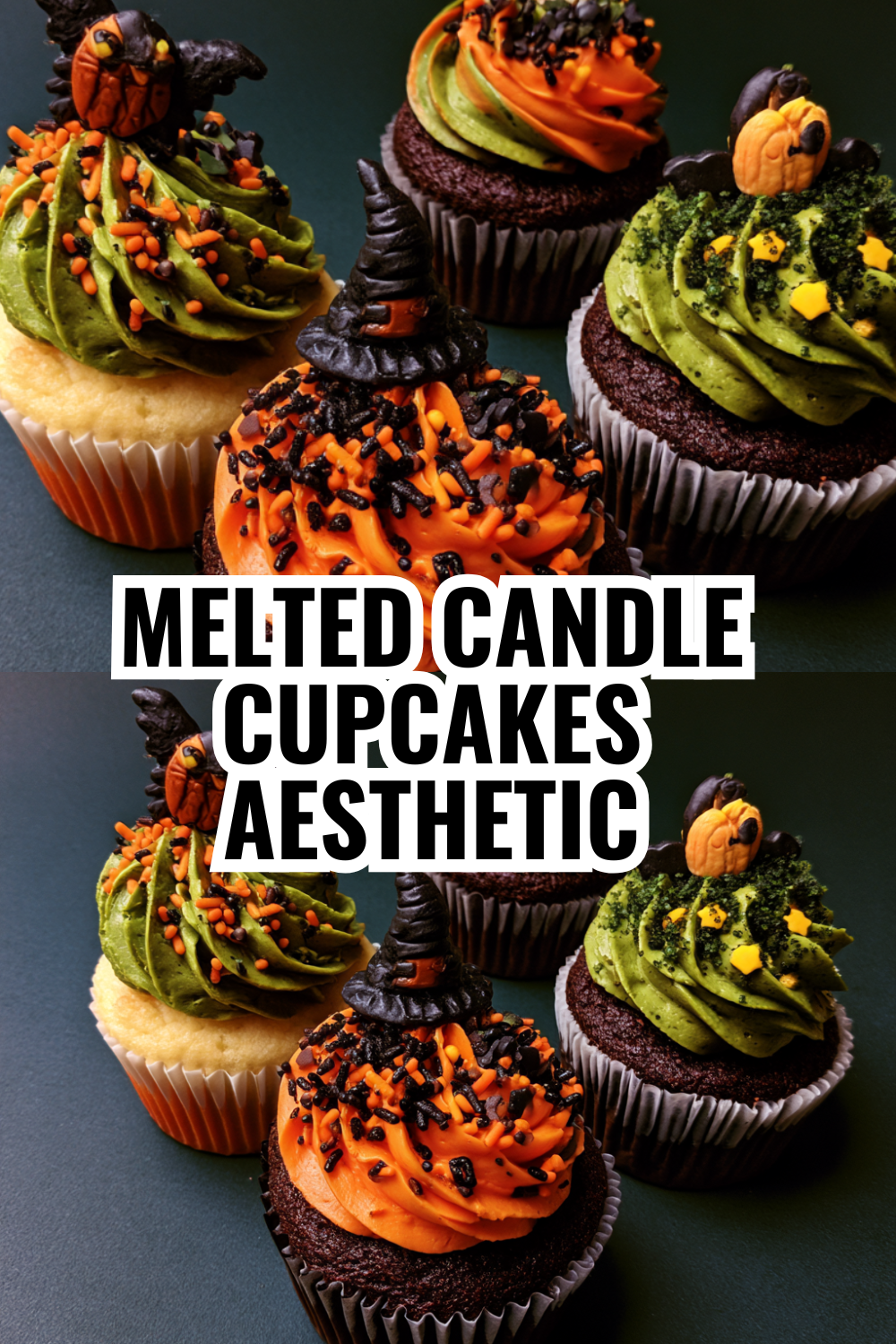 Melted Candle Cupcakes with Black Ganache Drip — Edible & Impressive