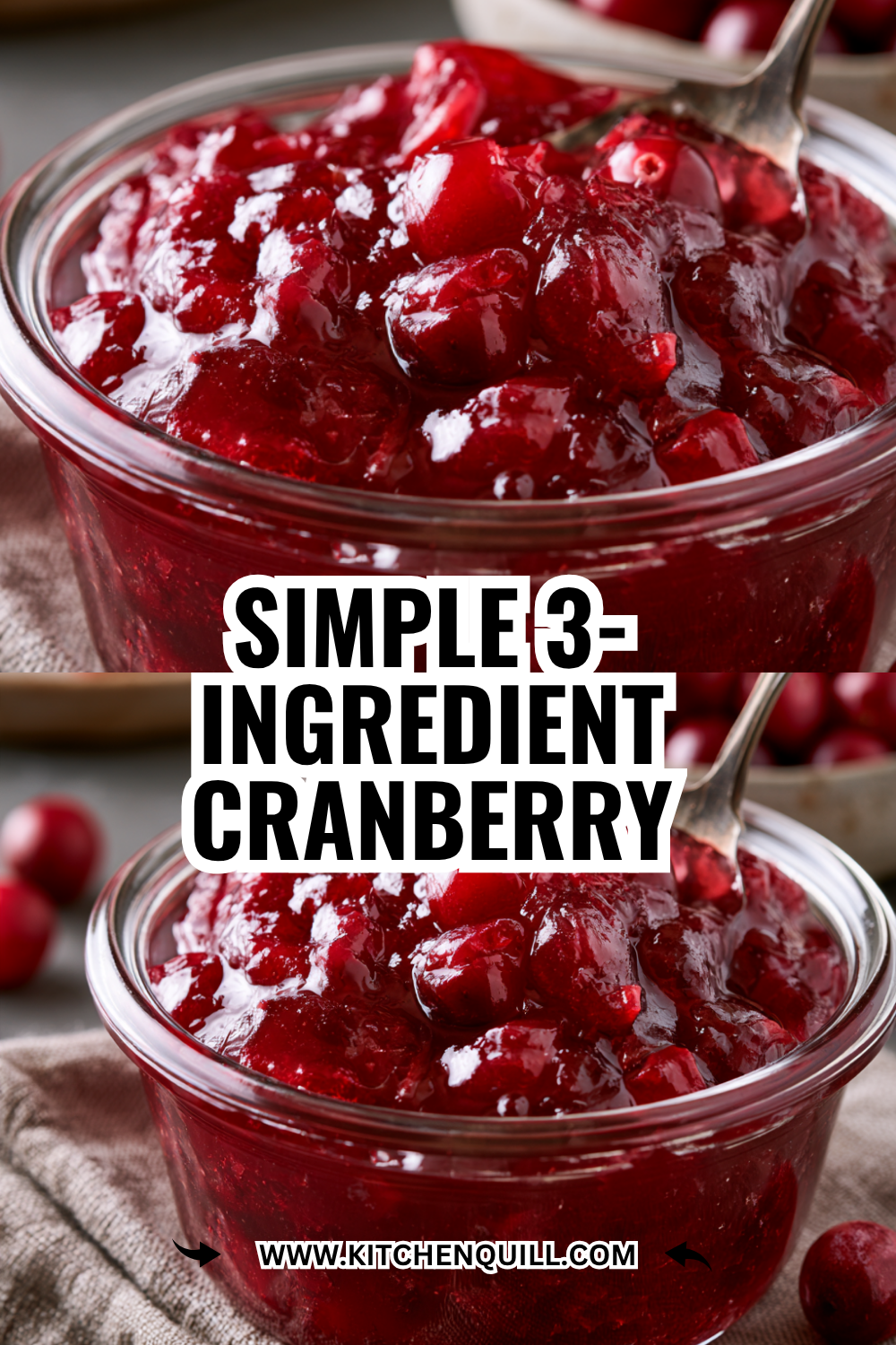 Simple 3-Ingredient Cranberry Sauce — Just Fresh Cranberries, Sugar, Water