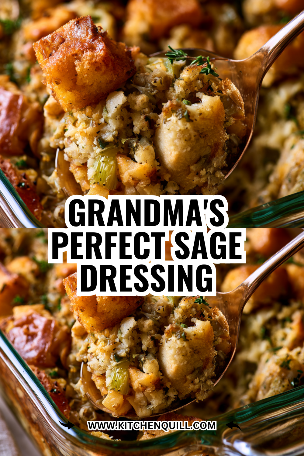 Grandma's Perfect Sage Dressing — Moist, Herby, and Absolutely Foolproof