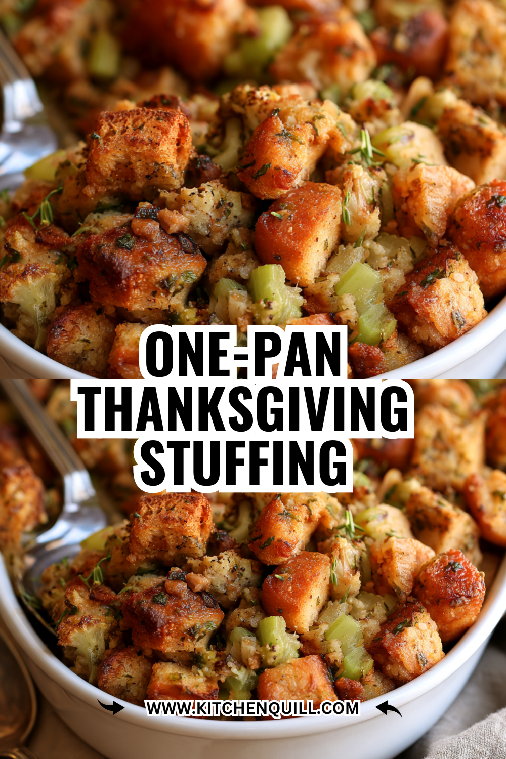 One-Pan Thanksgiving Stuffing — Easy, Traditional, and Ready in 45 Minutes