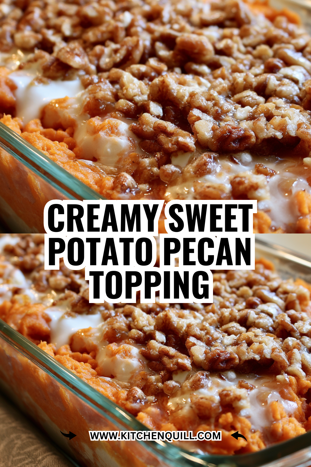 Creamy Sweet Potato Casserole with Crunchy Pecan Streusel Topping