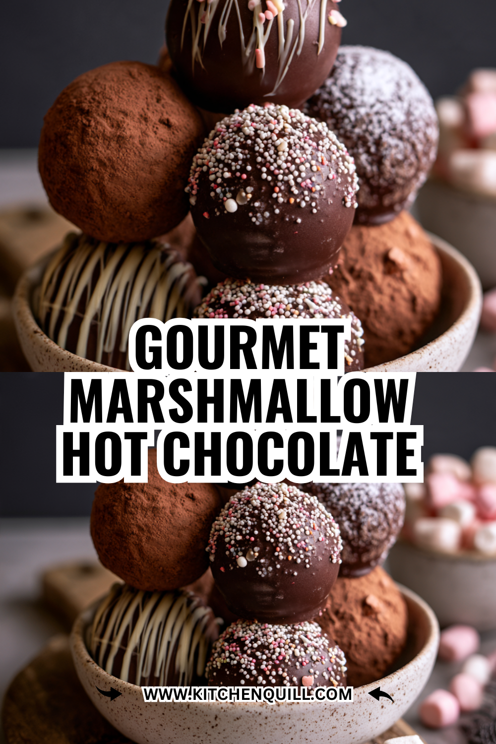 Gourmet Hot Chocolate with Marshmallows — Cozy Winter Aesthetic